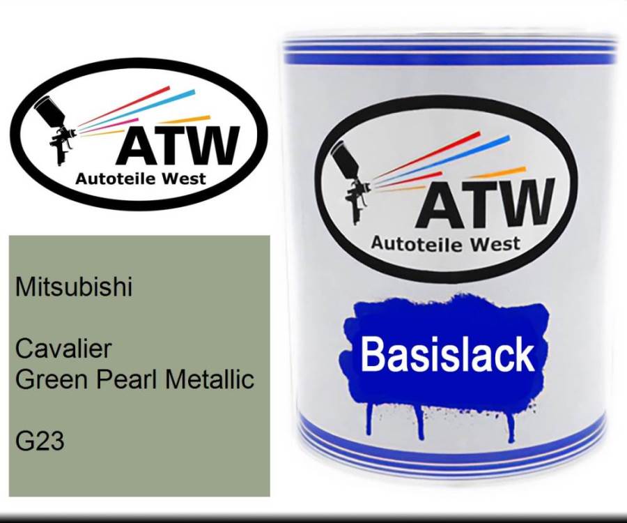 Mitsubishi, Cavalier Green Pearl Metallic, G23: 1L Lackdose, von ATW Autoteile West.